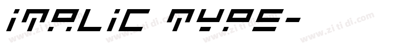 italic type字体转换